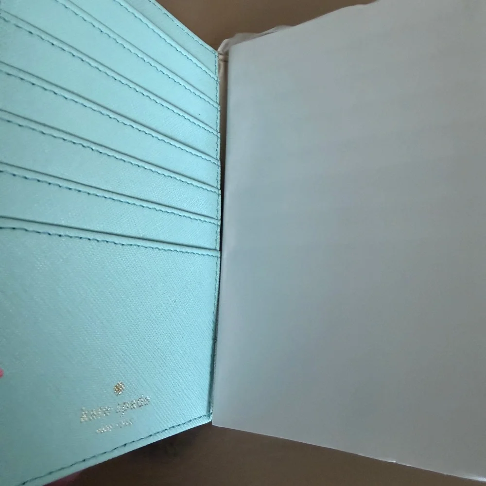 Kate Spade 'Love Is In The Air' Gold Script wedding or engagement passport NEW - Picture 3 of 4